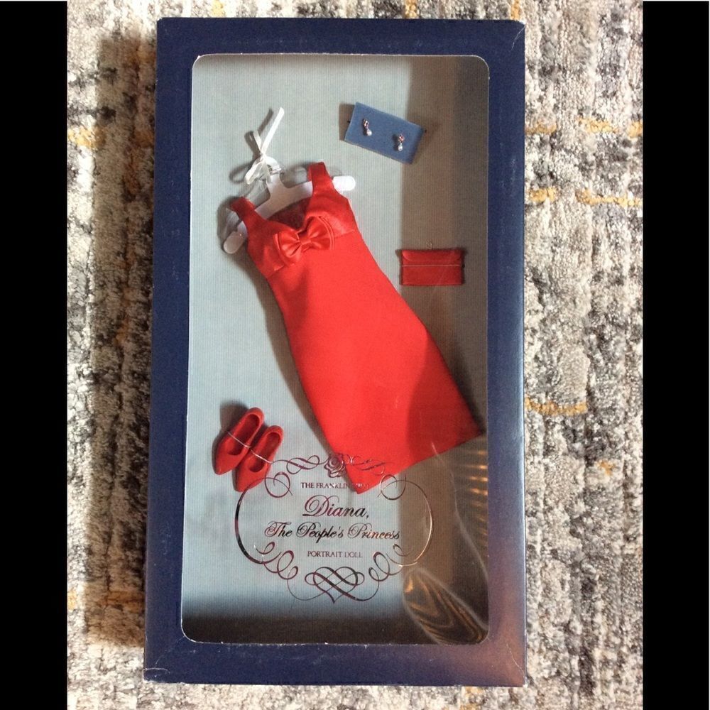 FRANKLIN MINT PRINCESS DIANA RED COCKTAIL DRESS!